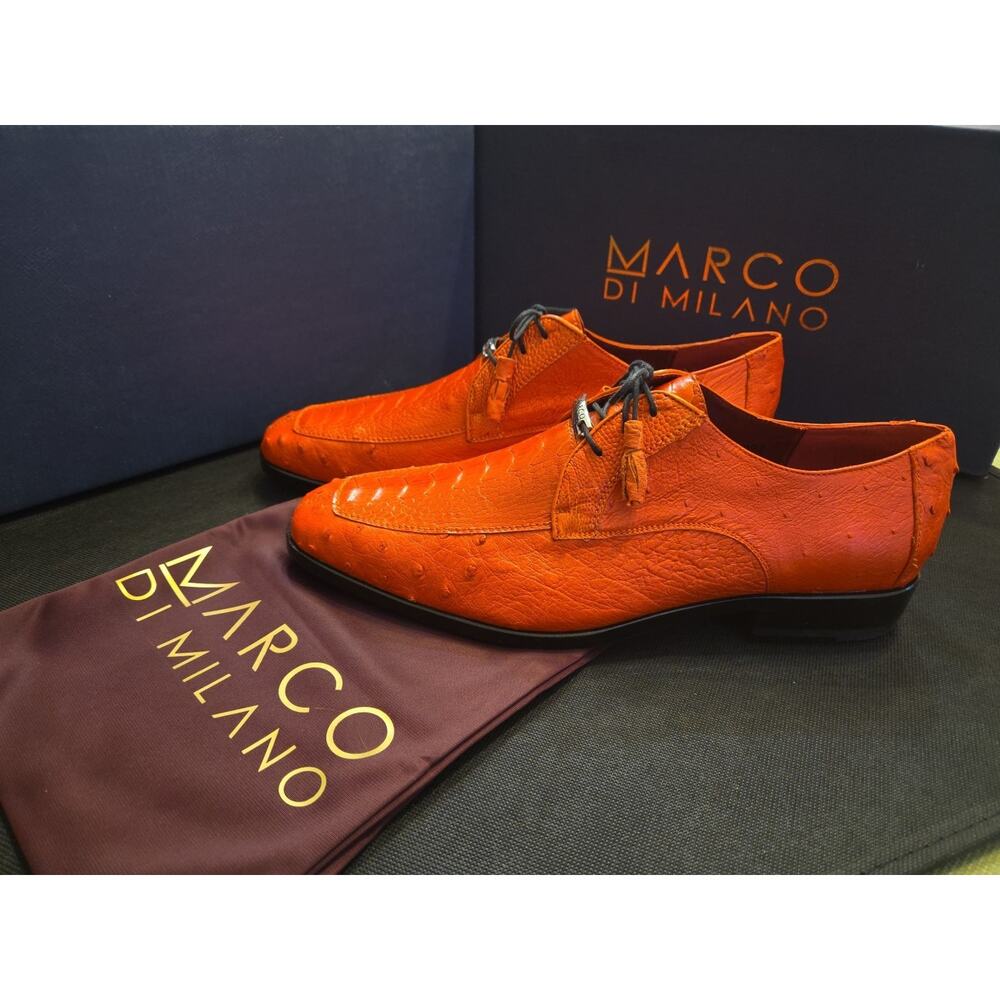 Marco Di Milano Andretti Ostrich Leg Shoes Orange us 8.5